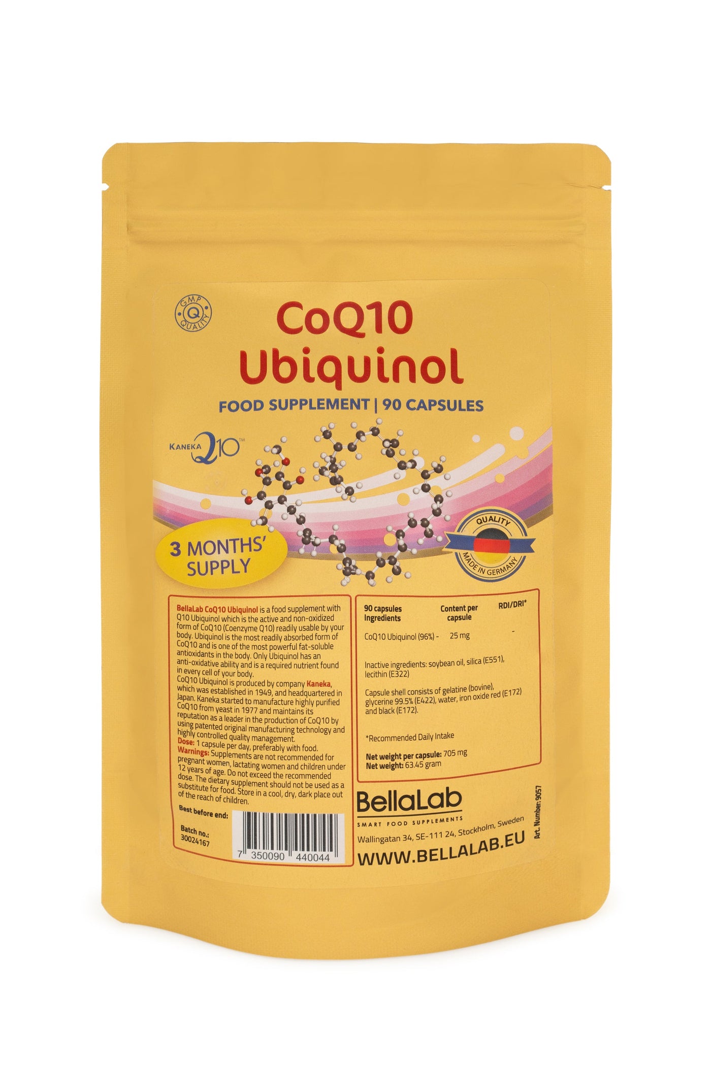 CoQ10 Ubiquinol 25 mg.