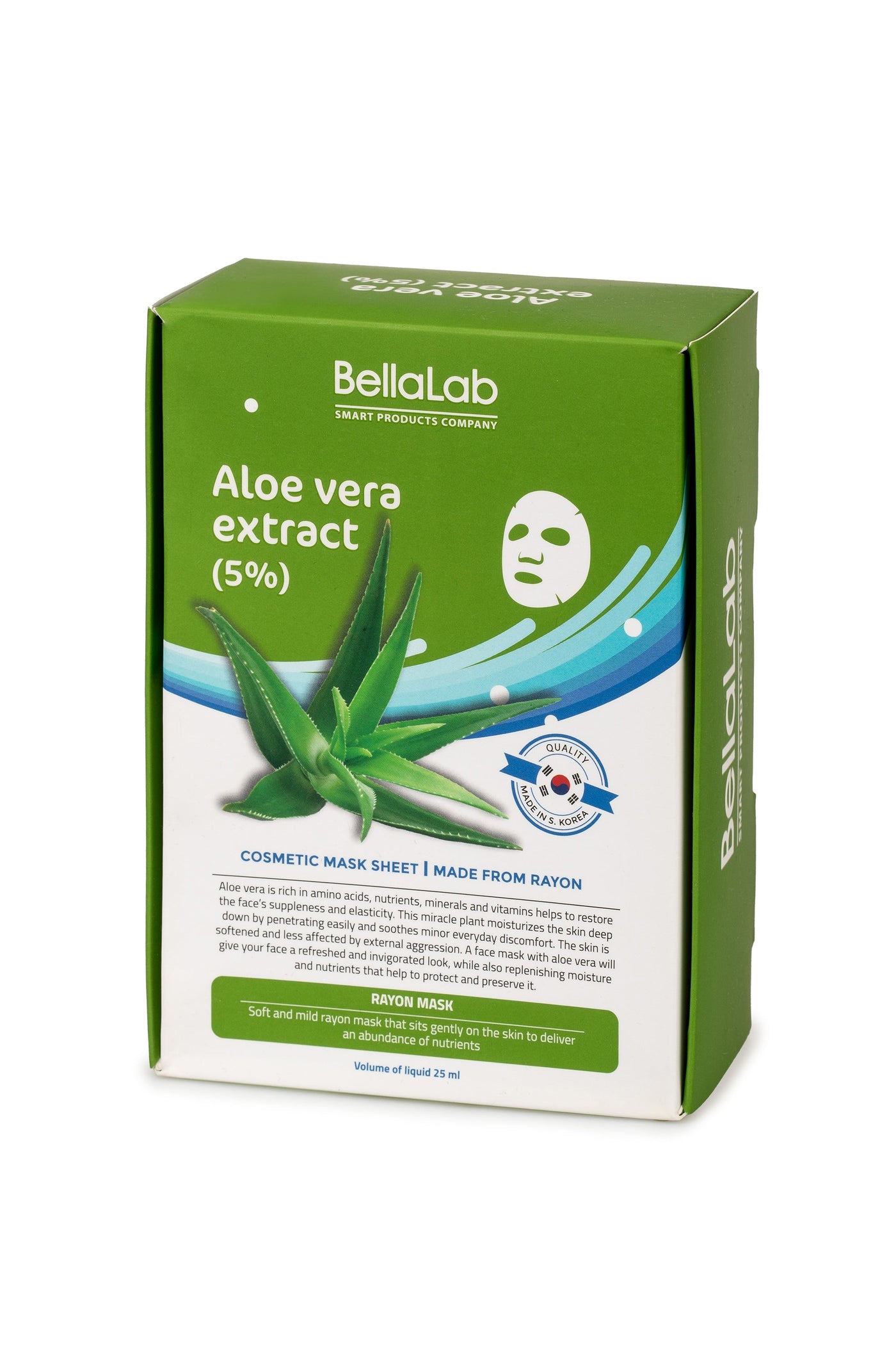 Komplet 20 mask za obraz z izvlečkom aloe vera (5 %).